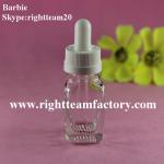 e-liquids empty transparent square glass bottles