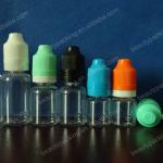 5ml 10ml 15ml PET bottle for e liquid juice flavor with childproof and tamper evident cap