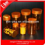 empty amber plastic capsule/pills/tablets bottle,pharmaceutical plastic container