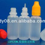 LDPE20ml plastic dropper bottle tamperproof cap childproof