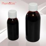 PET Syrup Amber Plastic Bottle With Tamper Evident Cap