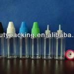 10ml PET e liquid bottle with childproof cap and long thin dropper tip