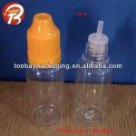 15ml empty e liquid nicotine PET clear plastic dropper bottle with long thin tip&amp;childproof cap TBLDES-3-15ml(TIP-B))