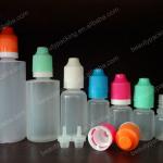 2ml-120ml PE plastic bottle for e liquid juice flavor with childproof and tamper evident seal cap