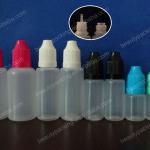 15ml PE dropper bottle for e liquid juice flavor with childproof cap and long thin dropper