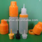 Shenzhen ISO8317 plastic PE E-liquid bottle, empty E-liquid dropper bottle wholesale