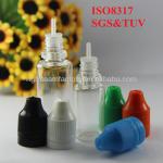 ISO 8317/SGS/TUV certificatee dropper bottles,PET bottles 10ml with childproof tamperproof cap