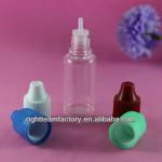 Colored squeeze bottles,PET 15ml plastic dropper bottle,childproof cap&amp;long thin tip