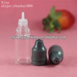 10ml pet empty e-liquid bottle in stock long thin tip child and tamper proof cap