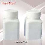 60ml Square PE pill plastic bottle for medicine