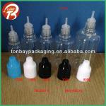 10ml 15ml 20ml 30ml 50ml empty plastic clear PET e liquid bottle with three holder tips&amp;childproof cap engraved triangle sign