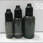 black plastic bottles PET 10ml and black childproof cap
