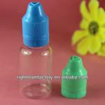 PET eyedropper bottle,15ml PET clear dropper bottle childproof&amp;tamperproof cap for e liquid