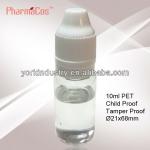 5ml PET e-liquid bottle(plastic bottle) with long thin dropper and childproof &amp; tamper cap