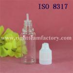 factory sale pet plastic dropper bottle 15ml with childproof cap and tamper ring (SGS,TUV, ISO 8317 )