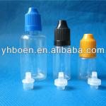 factory directly supply PET eye dropper bottles with childproof cap and tips ( for e-liquids, e cigar oil, e juice)