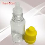 5ml PET Empty E liquid bottle with yellow color childproof cap