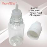 10ml PET plastic dropper bottles with thin tip &amp;childproof tamper cap