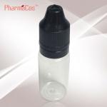 10ml E-liquid bottle with long thin dripper and childproof &amp; tamper cap