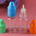 Liking e-liquid bottle,10ml PET clear dropper bottle childproof&amp;tamperproof cap for e liquid