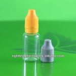 15ml plastic pet bottle with childproof and tamper safety cap long tip
