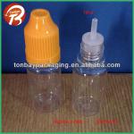10ml PET empty e cig liquids clear plastic dropper bottles with long thin tip &amp;childproof cap TBLDES-3-10ml(TIP-B)