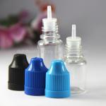 ISO 8317/SGS/TUV certificated bottles 10ml clear dropper bottle pet 10ml dropper bottle10ml with color childproof cap