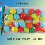 PP materials 50pcs/bag solid color plastic easter egg container