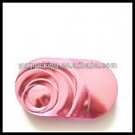 rose surface powder case with mirror inside of cosmetic packing HF8005