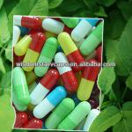 different sizes of vegetable/gelatin empty color capsule
