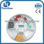 Round Plasic Pill box with lock