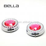 2014 NEW ARRIVAL metal cut pill case with stone/ fashion pill case with jewel