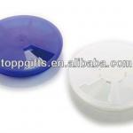 plastic round pill box 7 days/7 days plastic pill box/7 days pill case