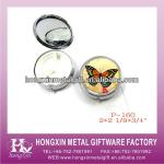 P-160 Mini round butterfly metal pill storage containers