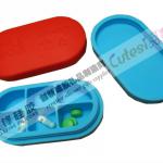 7 days silicone pill box to storage medicine/capsules