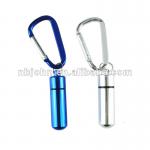 Mini metal travel pill box with key chain