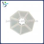 7 compartments transparent round plastic pill box