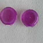 purple round plastic contact lenses box