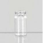 clear glass vial