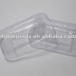 Transparent and clear plastic tray