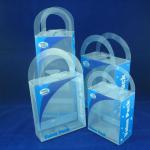 PP clear packing box with handle and logo