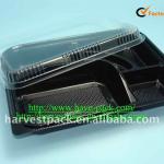 shinny black disposable plastic take away lunch box