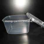 Transparent Rectangle Microwaveable food container 750ml PP material