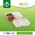 Clear Plastic Lunch Box With 3 Compartments