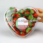 SZ2-202 PET heart shape plastic strawberries packaging box