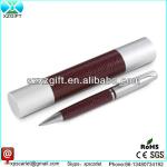 New Box Quality Leather Cover Cigar Plastic Tube Pen Packaging For Leather Pen