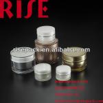 Straight Round Shape Acrylic Cream Jars For Cosmetic Packaging