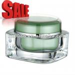 15g Acrylic square cosmetic jar with dome cap