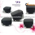 black plastic jar for cosmetics