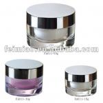 acrylic cosmetic jar with aluminum cap
